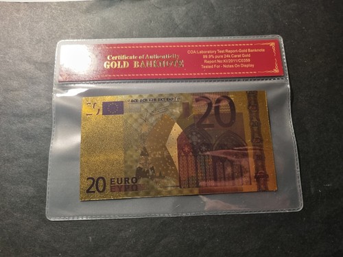 Banconota dorata euro da - dorata,