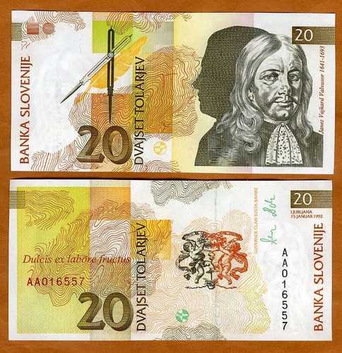 Slovenia tolarjev 1992 - 20, tolarjev,