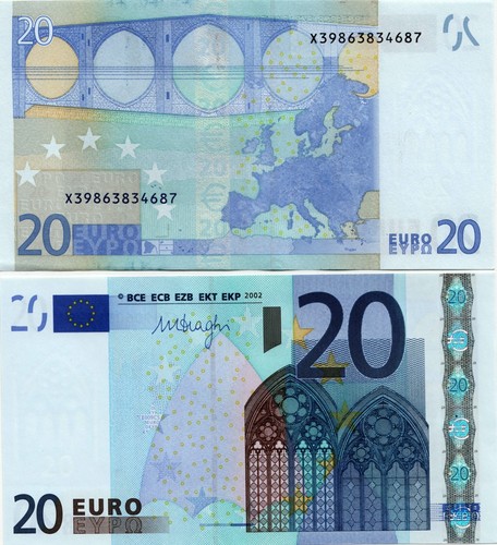 Banconota unc euro 2002 - banconota, 20