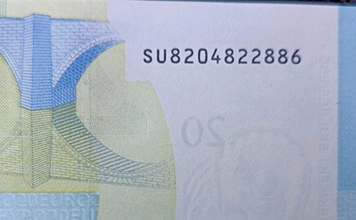 Banconota euro rara - da, r2